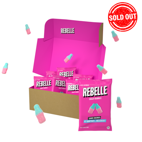 Bouteilles rose et bleu sans sucres